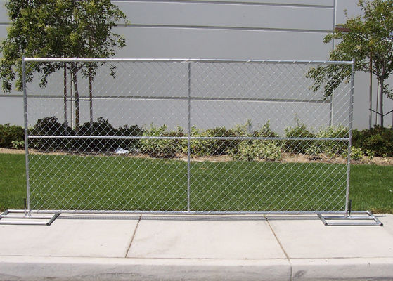 Temporary Security Fence Panels Metal Pipe and Wire Mesh Materials