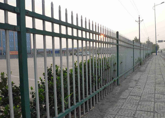 Steel Security Fencing System Hot Dipped Galvanized Garrison Security Fence 1800 mm, 2100 mm