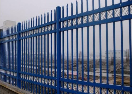 Steel Security Fencing System Black Powder Coated Garrison Security Panels 1800 mm, 2100 mm