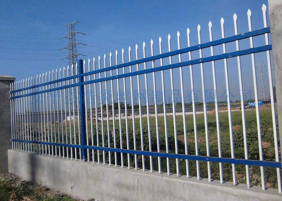 Powder Coating Black Garrison Metal Security Fence Panels 1800 X 2100MM