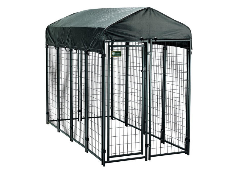 Black Modular Dog Kennels System 8 Feet Length X 4 Feet Width X 6 Feet