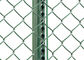 PVC Coated Chain Link Mesh Fence , Wire Mesh Fencing Twisted Edge