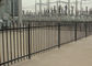 Steel Security Fencing System Black Powder Coated Garrison Security Panels 1800 mm, 2100 mm