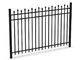 Security Garrison Fence Panel Black Powder Coated Squash Top 40mm*1.6mm Rails