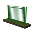 Green Euro Curved Top Palisade Fence Powder Coated 1.2m-3m