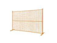Powder Coated Temporary Mesh Fencing Panels 6ft X 10ft Portable Yellow Green Red For Community Events