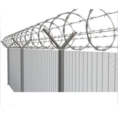 3" X 0.5" X 8 Gauge Anti Climb Mesh Fencing High Security 358 Mesh Prison