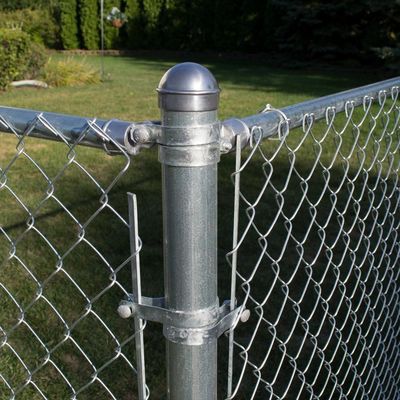 Garden Chain Mesh Fencing 10ft Square Post 9 Gauge PVC Coating