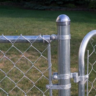 9 Gauge 2 Inch Chain Link Fence With Fittings Green Color