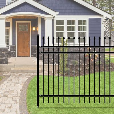 8ft Residential Iron Wrought Fence Commercial Garden Metal Privacy Screen Fence