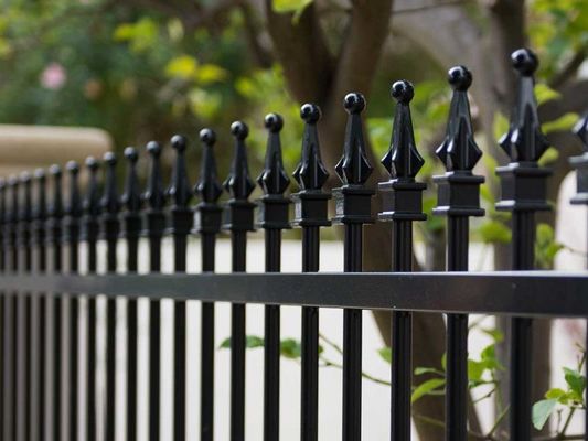 Decorative 8 Wrought Iron Fence Panels Heavy Duty Zinc Galvanized Dipped Stainless Steel Farm
