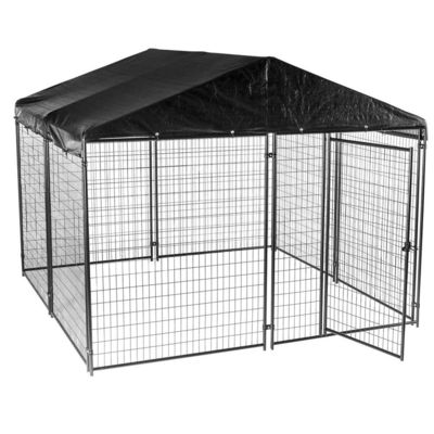Powder Coated Heavy Duty Dog Crate Kennel With Roof
