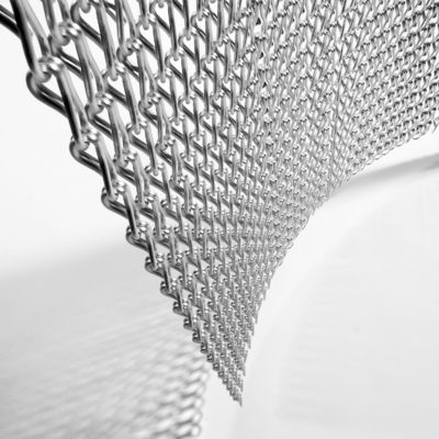 Ceilings Stainless Steel Chainmail Curtain Anodizing Powder Coating