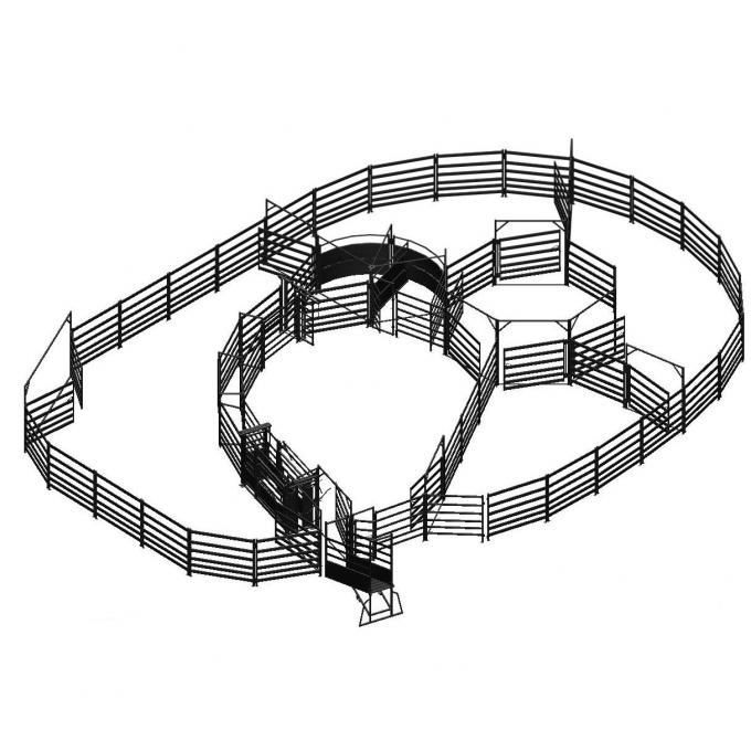 Heavy Duty Metal Corral Fence Portable Galvanized Livestock 4 / 5 / 6