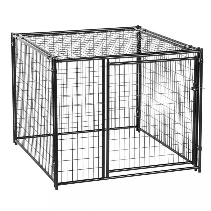 Powder Coated Heavy Duty Dog Crate Kennel With Roof