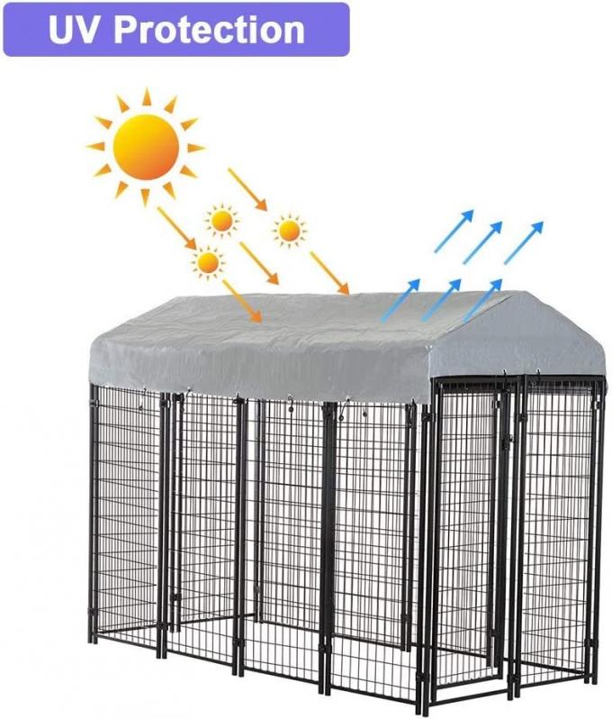 Powder Coated Heavy Duty Dog Kennel 5.8'' X 7.5'' With Roof